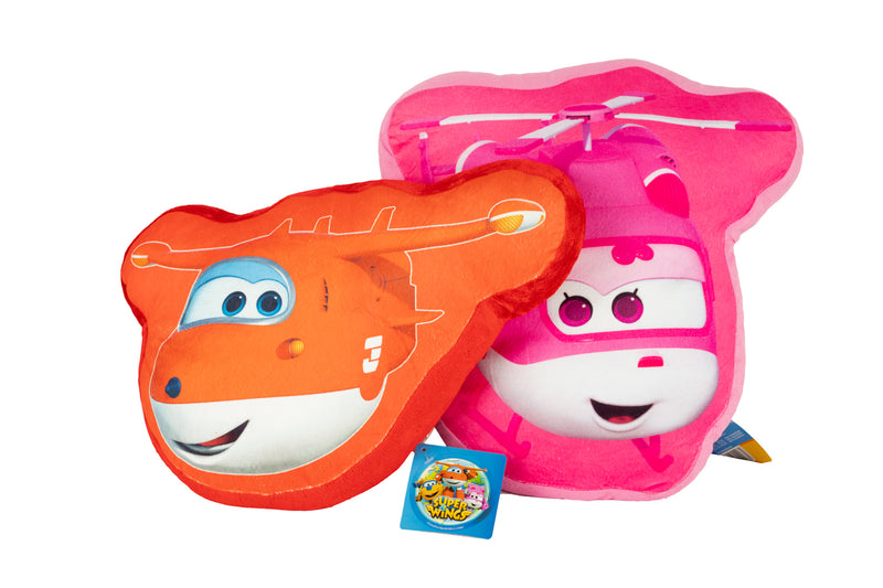 Super Wings – Kuschelkissen für Kinder – Jett & Dizzy ( auch im Set erhältlich )