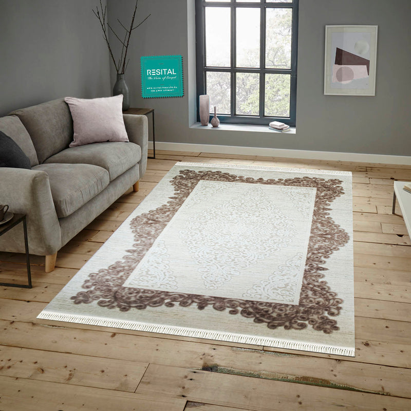 Doruk Floralmuster Kurzflor 575 vizon