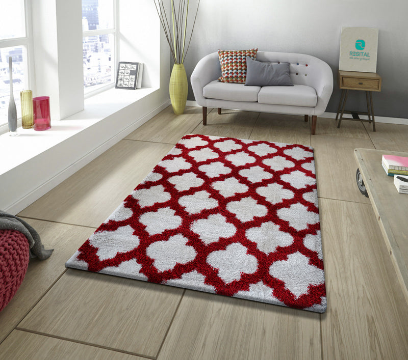 Everest Hohflor weicher Shaggy-Teppich 7124 red