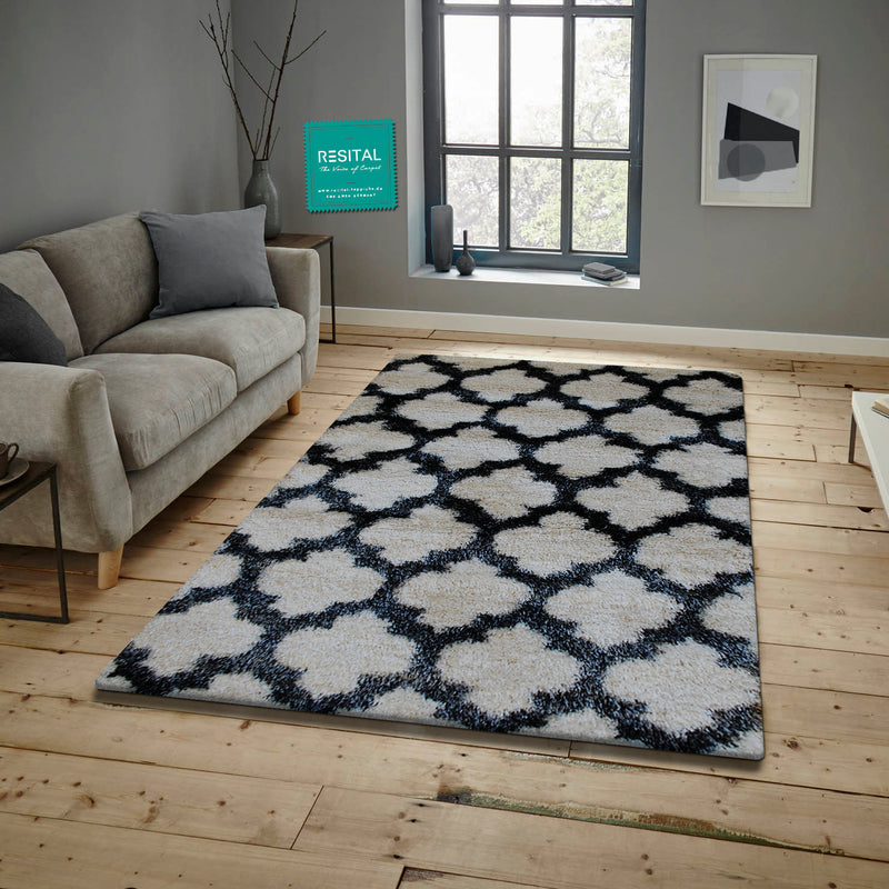 Everest Hochflor weicher Shaggy-Teppich 7124 grey