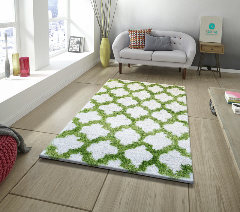 Everest Hochflor weicher Shaggy-Teppich 7124-green