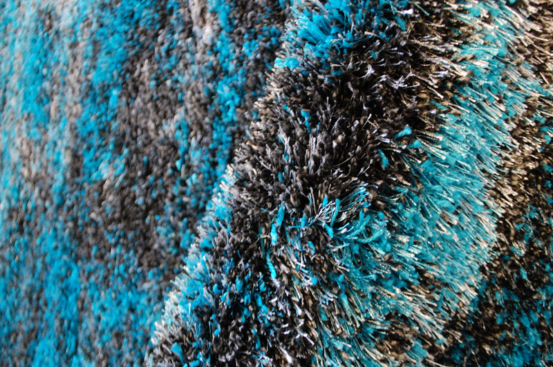 Everest Hochflor weicher Shaggy-Teppich 7128 türkis