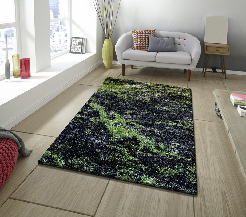 Everest Hochflor weicher Shaggy-Teppich 7128 green