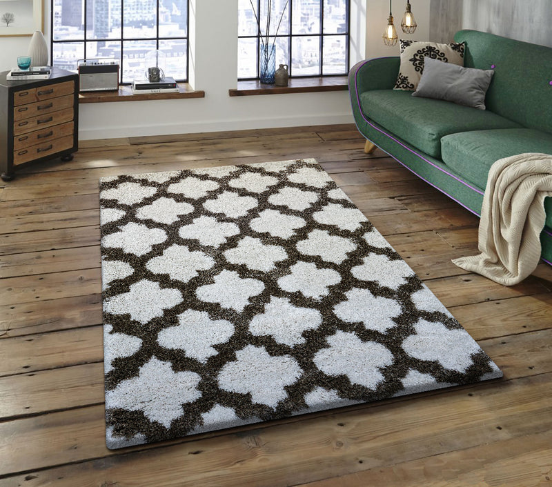 Everest Hochflor weicher Shaggy-Teppich 7124 beige