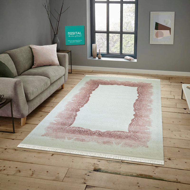 Imge – Kurzflor - Teppich mit Floralmuster - 461-pink