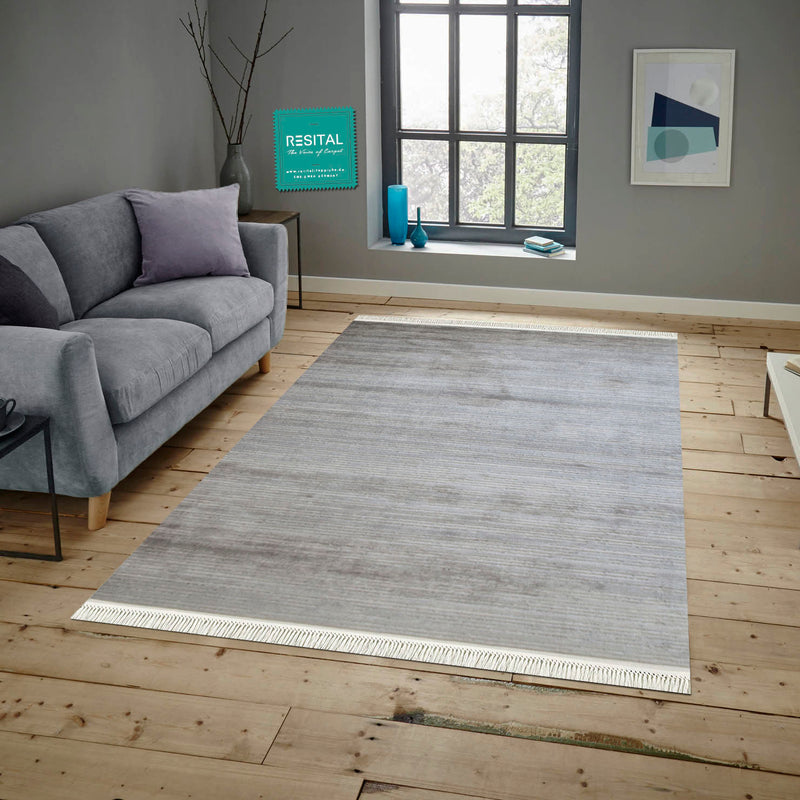 Imge – Kurzflor - Teppich mit Floralmuster - 2155 -grey