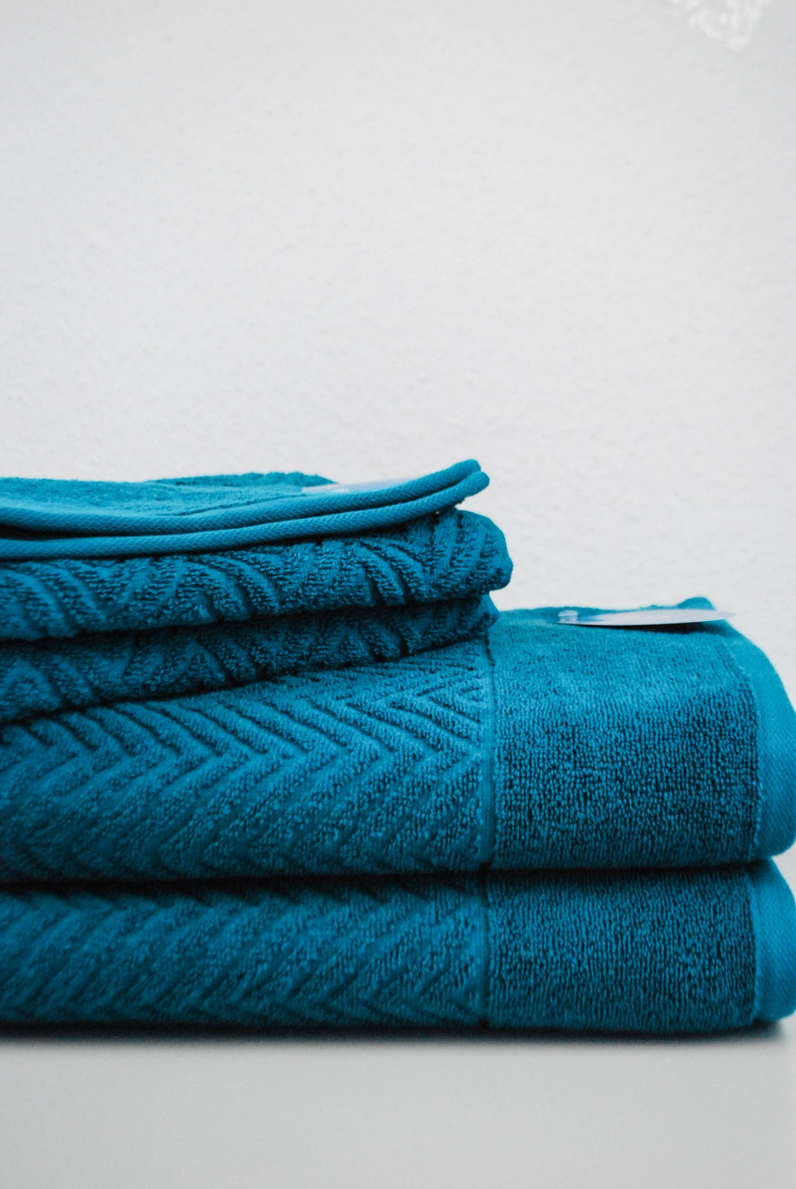 YASMN Baumwolle Jacquard Zackenmuster Handtuch