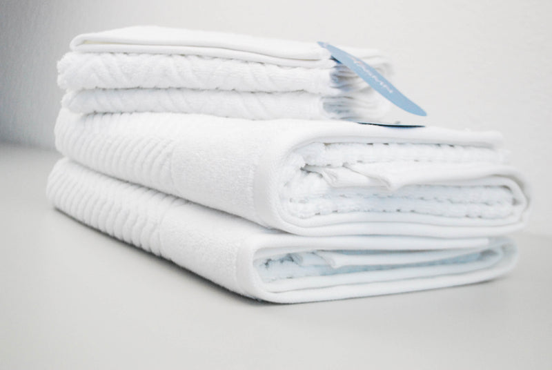 YASMN Baumwolle Jacquard Zackenmuster Duschtuch